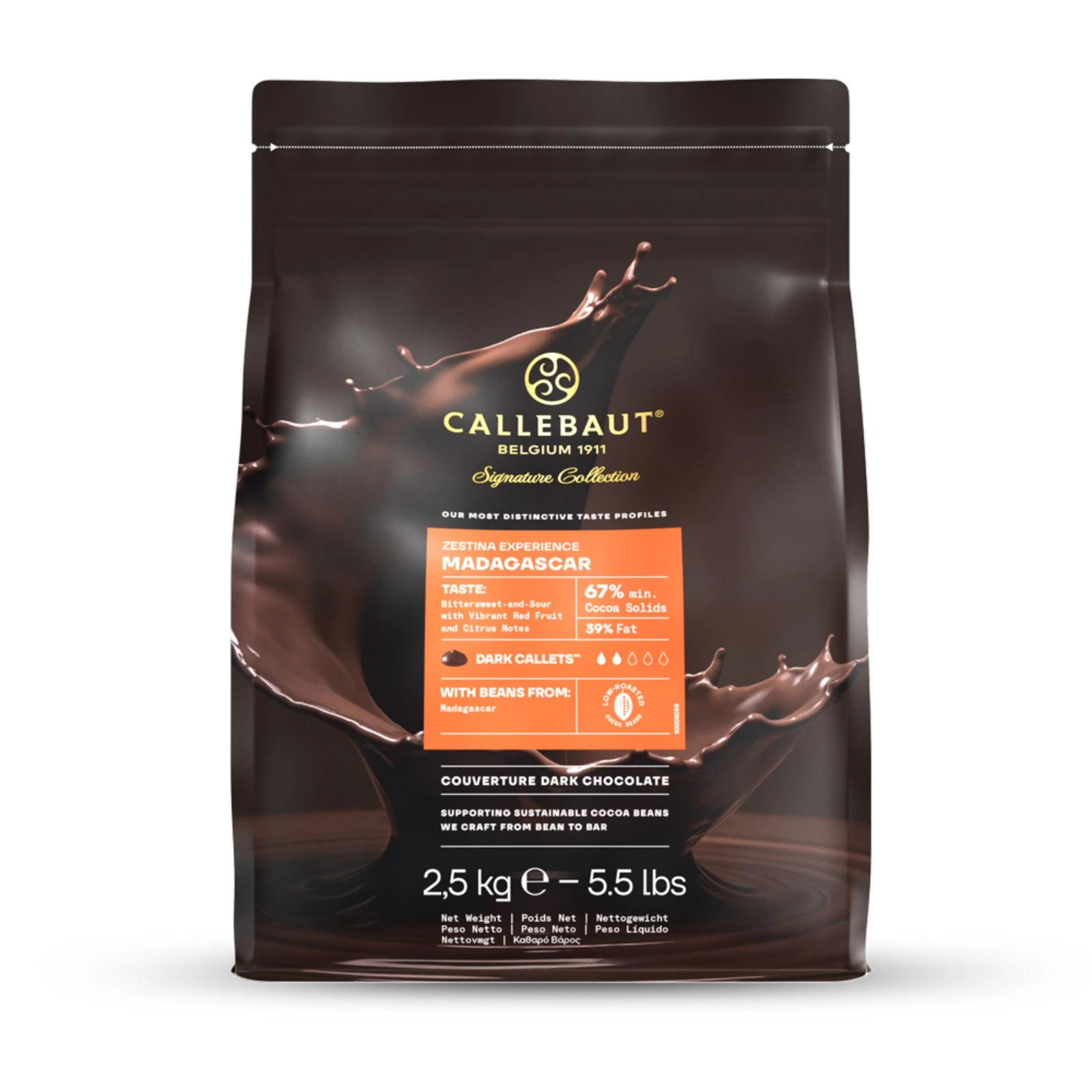 Callebaut Signature Collection Dark Chocolate; Zestina Madagascar